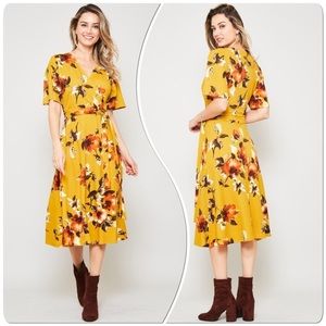 Floral Print Midi Dress